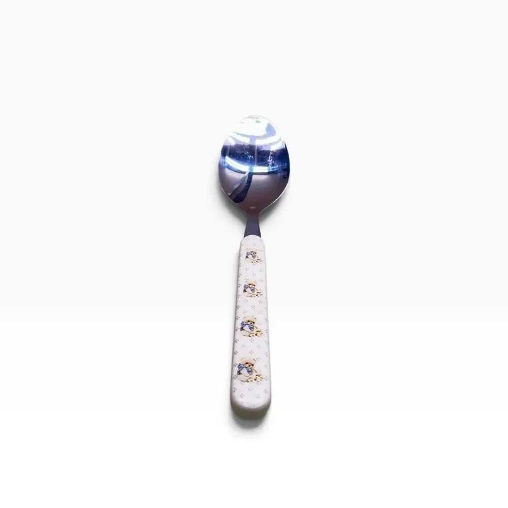 Tienshan Country Bear Stainless Plastic Handle Silverware 7.25in Soup Spoon